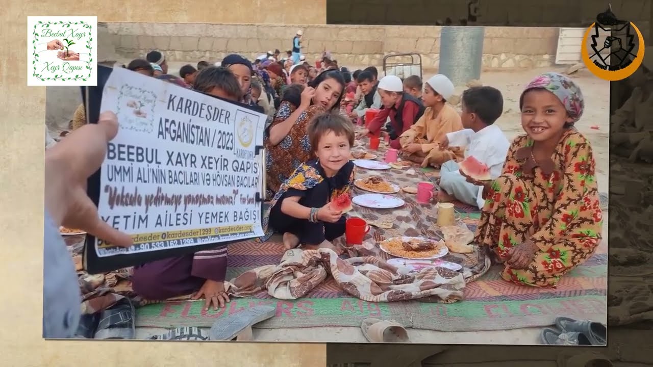 AFGANİSTAN'DA YETİMLERİMİZE YEMEK İKRAMI