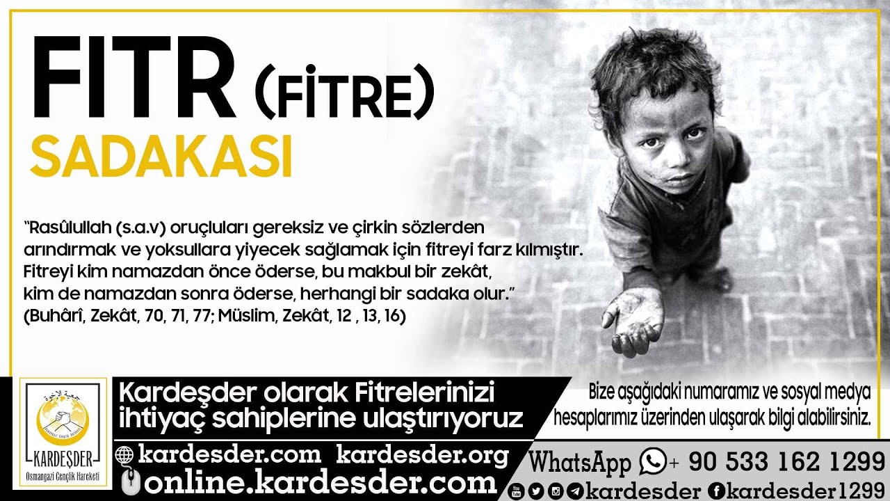 KARDEŞLİĞİMİZ FİTRE İLE BEREKETLENSİN