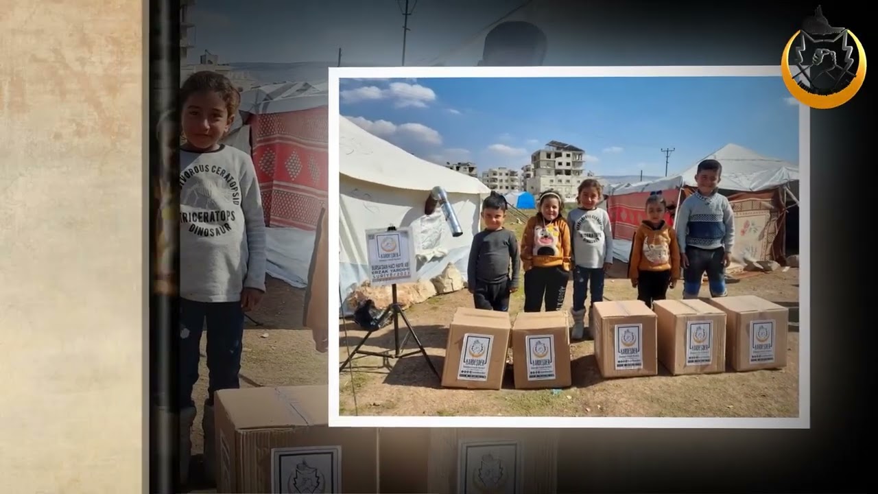 SURİYE'DEKİ DEPREMZEDELERE ERZAK DAĞITIMI