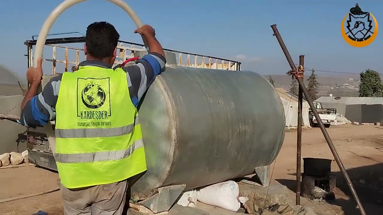 SUSUZ KALAN KARDEŞLERİMİZE TANKER İLE SU DAĞITIMI