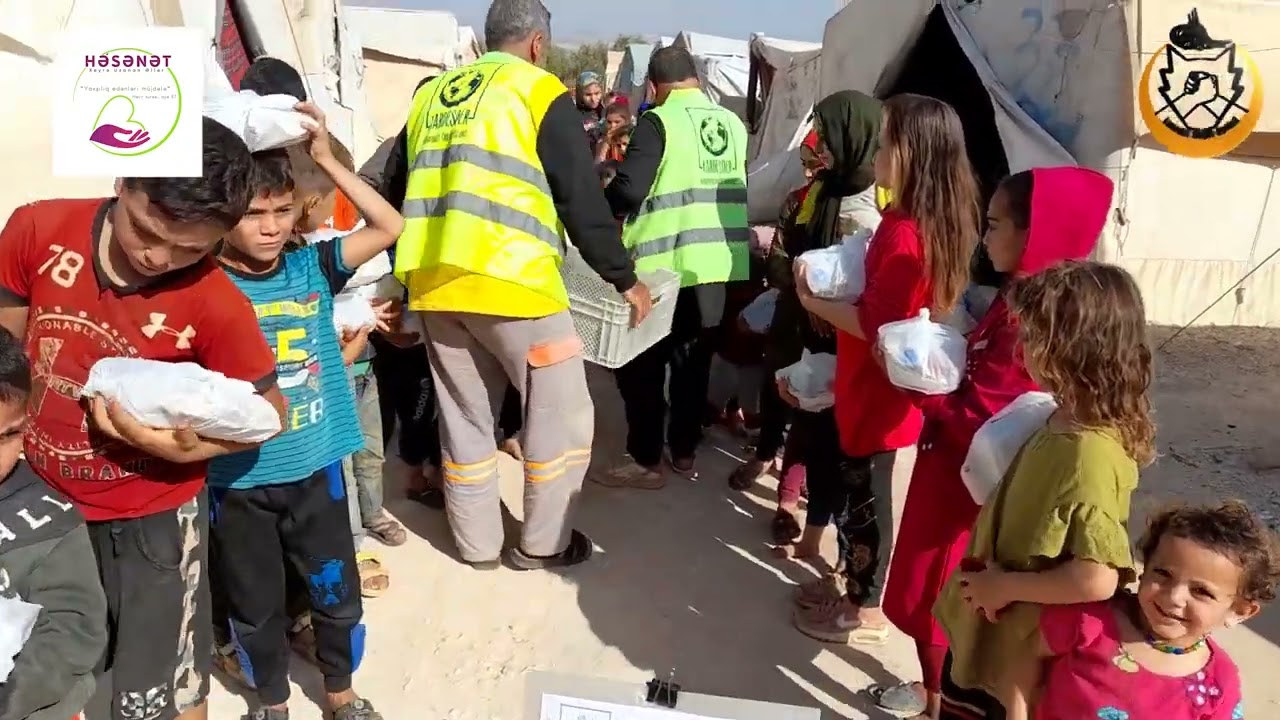 AZERBAYCAN'DAKİ MÜSLÜMANLAR'DAN SURİYELİ YETİMLERE SICAK YEMEK İKRAMI