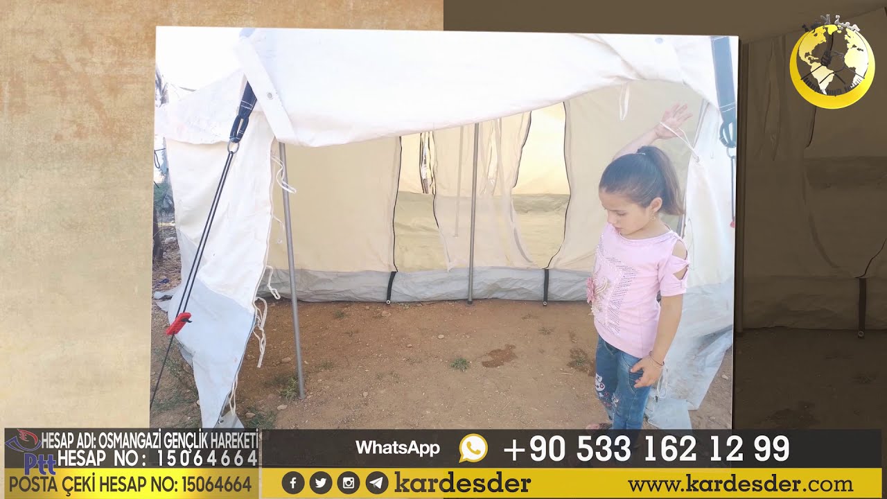 ONLARIN KIŞIN SOĞUK VE YAĞIŞTAN KORUNACAKLARI ÇADIRLARA İHTİYAÇLARI VAR
