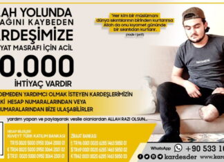 Kardeşimiz ALlah yolunda bir ayağını verdi peki sizin verecek birşeyleriniz yok mu 01