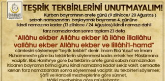 Teşrik tekbirleri başladı 01