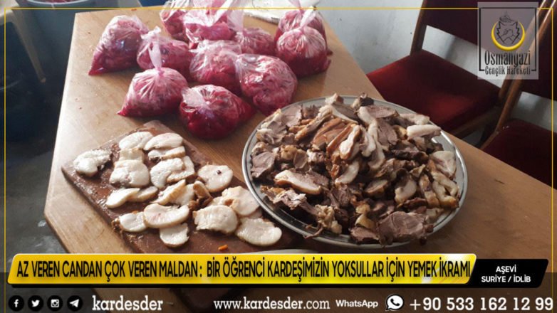 Bir öğrenci kardeşimizin yoksullar için yemek ikramı 01