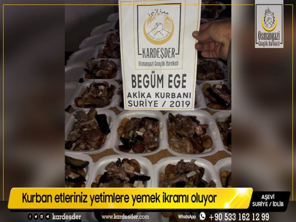 Aşevimize yapılan akika kurbanı bağışı yetim sofralarına ulaştırıldı 02