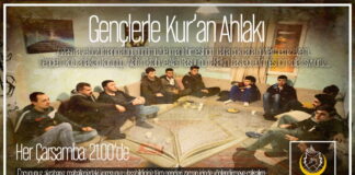 GENÇLERLE KURAN AHLAKI DERSLERİMİZE BEKLİYORUZ 01