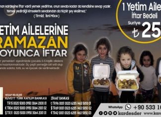 SURİYEDE YETİMLERE ÖZEL İFTAR VERMEK İSTER MİSİNİZ 01