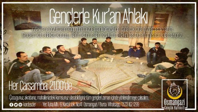 GENÇLERLE KURAN AHLAKI DERSLERİMİZE BEKLİYORUZ 01 GENÇLERLE KURAN AHLAKI DERSLERİMİZE BEKLİYORUZ 01