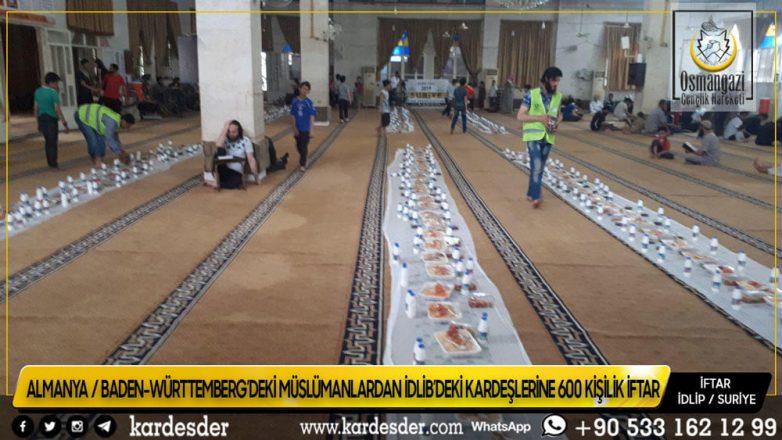 ALMANYADAN İDLİBE 600 KİŞİLİK KARDEŞLİK İFTARI 34