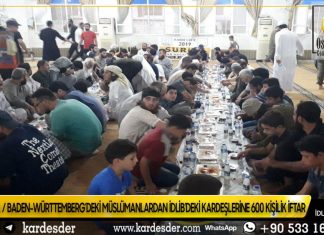 ALMANYADAN İDLİBE 600 KİŞİLİK KARDEŞLİK İFTARI 61