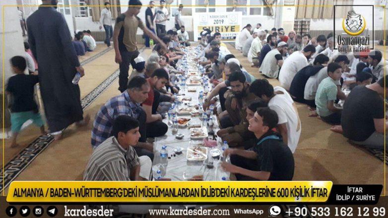 ALMANYADAN İDLİBE 600 KİŞİLİK KARDEŞLİK İFTARI 52