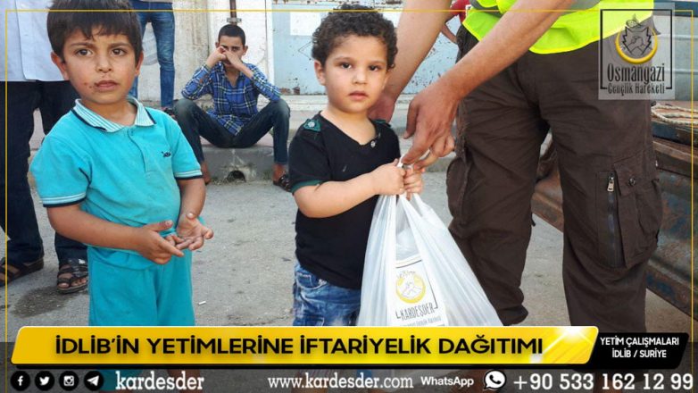 İDLİBİN YETİM VE ÖKSÜZLERİ İÇİN İFTARİYELİK DAĞITIMI 43
