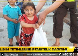 İDLİBİN YETİM VE ÖKSÜZLERİ İÇİN İFTARİYELİK DAĞITIMI 45