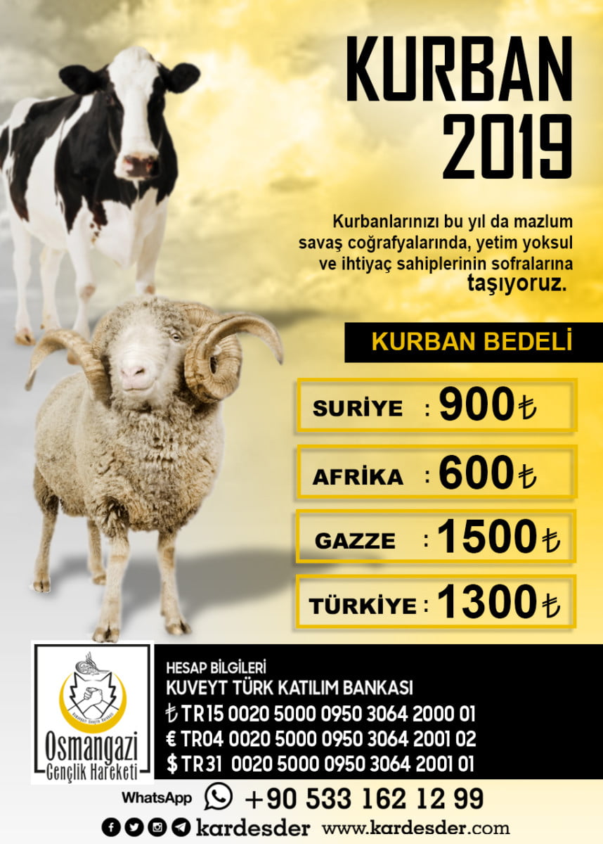 Güncelleme 2018 yılı kurban fiyatları 01