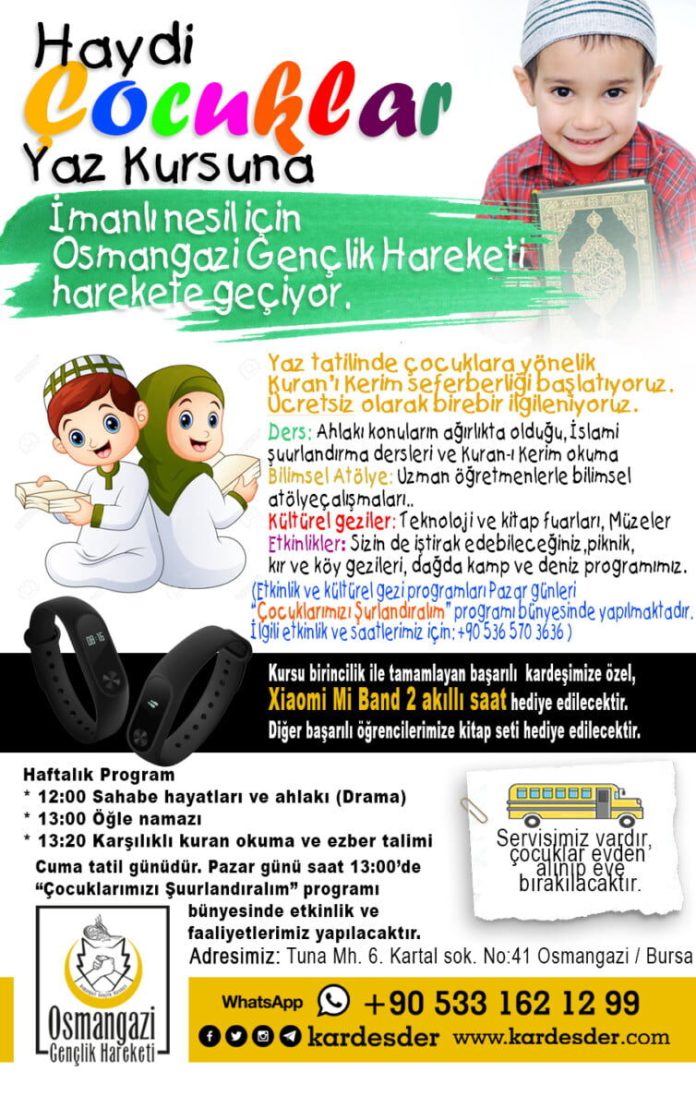 YAZ KURSLARIMIZ BAŞLADI 01 YAZ KURSLARIMIZ BAŞLADI 01