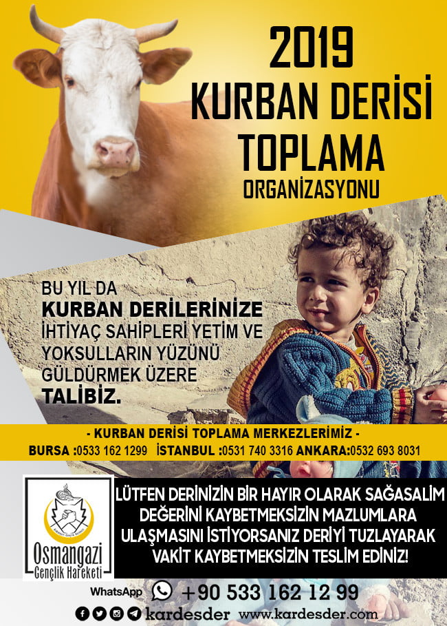 Kurbanınızın derisi ile de hayır yapabilirsiniz 01