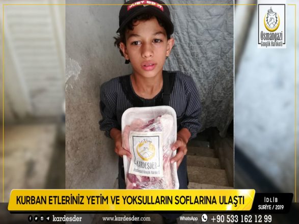 Türkmen Dağı Halep ve İdlibin yetimleri Kurban etlerinizle sevindi 35