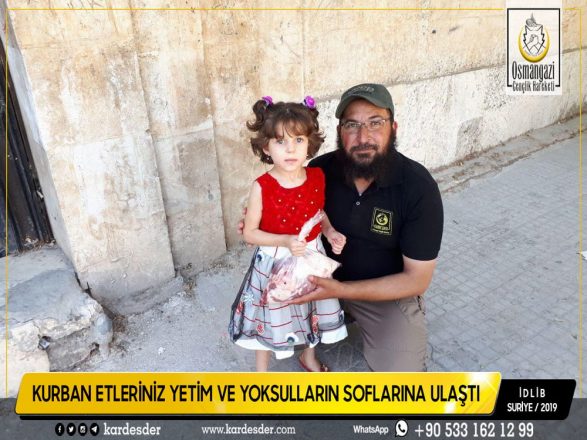 Türkmen Dağı Halep ve İdlibin yetimleri Kurban etlerinizle sevindi 51