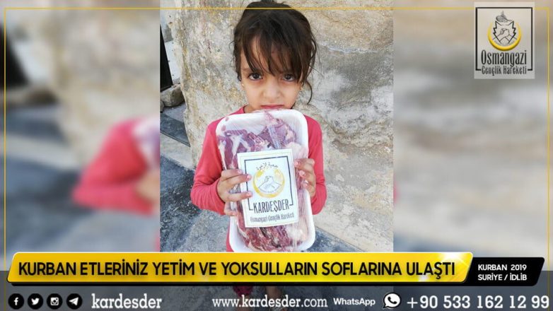 Türkmen Dağı Halep ve İdlibin yetimleri Kurban etlerinizle sevindi 44