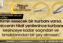 Zilhicce Ayının İlk On Gününde Saç Ve Tırnağını Kesen Ne Yapmalıdır ? Teşrik tekbirleri başladı 01