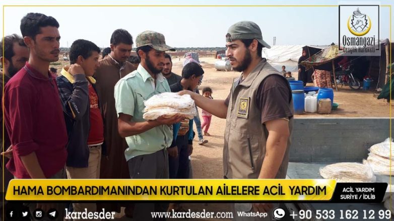 Bombardımanından kurtulan zeytinlik arazilere yerleşen halka ekmek dağıtımımız devam ediyor 40