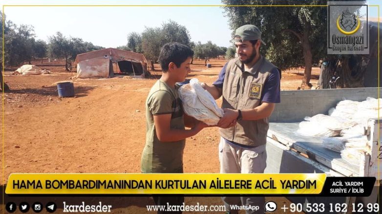 Bombardımanından kurtulan zeytinlik arazilere yerleşen halka ekmek dağıtımımız devam ediyor 23
