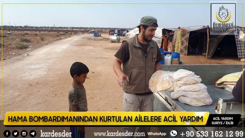 Bombardımanından kurtulan zeytinlik arazilere yerleşen halka ekmek dağıtımımız devam ediyor 30