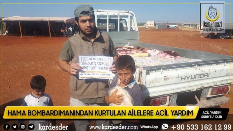 hama bombardimanindan kurtulan halka ekmek daĞitimimiz devam edİyor 04