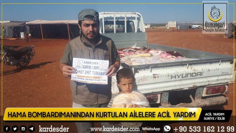 hama bombardimanindan kurtulan halka ekmek daĞitimimiz devam edİyor 18