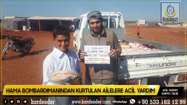 hama bombardimanindan kurtulan halka ekmek daĞitimimiz devam edİyor 24