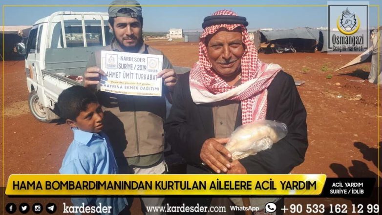 hama bombardimanindan kurtulan halka ekmek daĞitimimiz devam edİyor 27