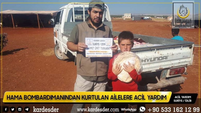 hama bombardimanindan kurtulan halka ekmek daĞitimimiz devam edİyor 32