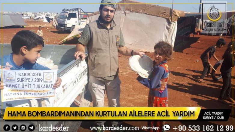 hama bombardimanindan kurtulan halka ekmek daĞitimimiz devam edİyor 42