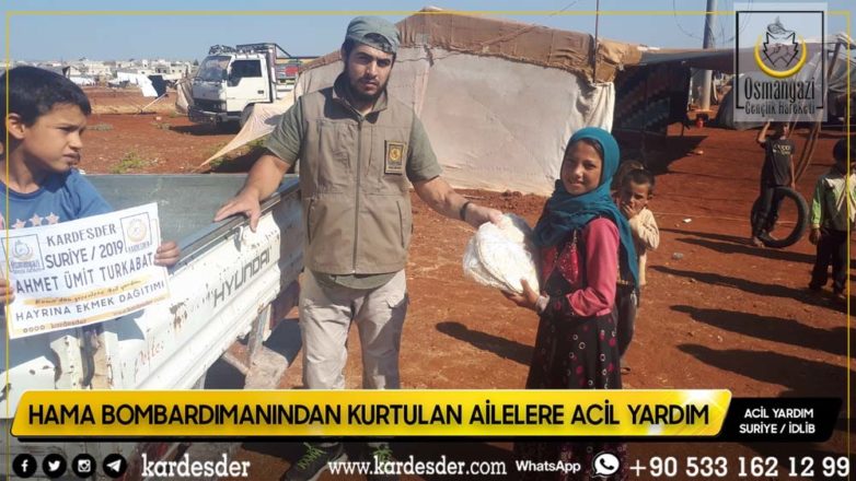 hama bombardimanindan kurtulan halka ekmek daĞitimimiz devam edİyor 01