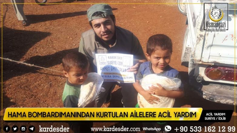 hama bombardimanindan kurtulan halka ekmek daĞitimimiz devam edİyor 02