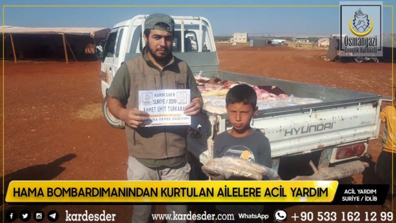 hama bombardimanindan kurtulan halka ekmek daĞitimimiz devam edİyor 10