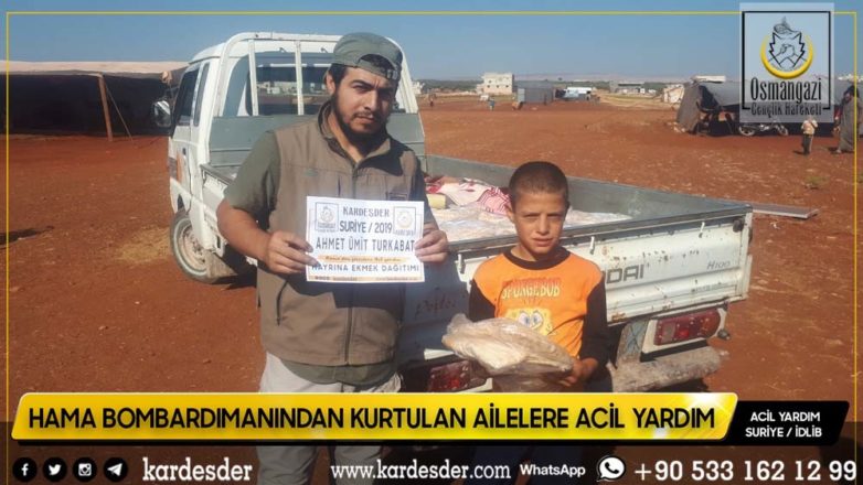 hama bombardimanindan kurtulan halka ekmek daĞitimimiz devam edİyor 14