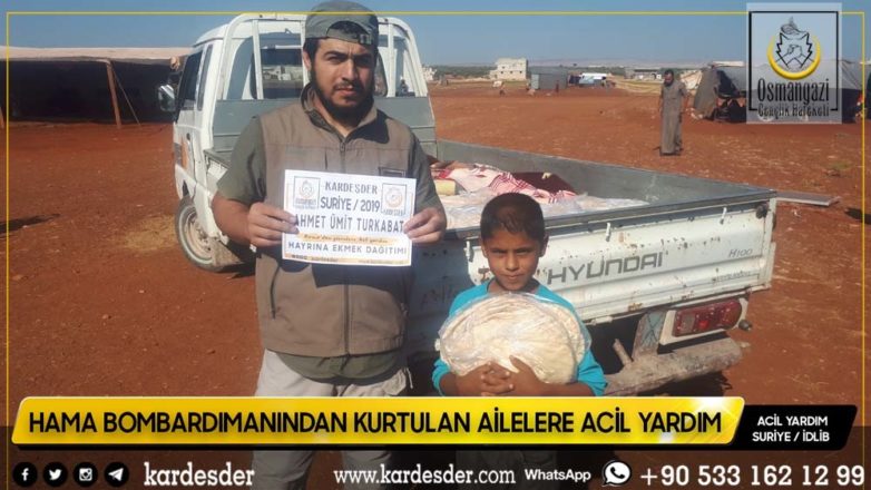 hama bombardimanindan kurtulan halka ekmek daĞitimimiz devam edİyor 16