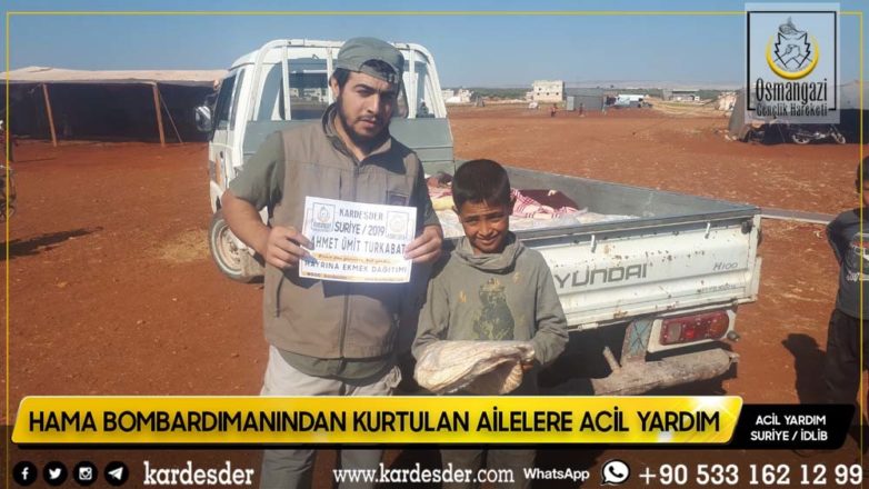 hama bombardimanindan kurtulan halka ekmek daĞitimimiz devam edİyor 19