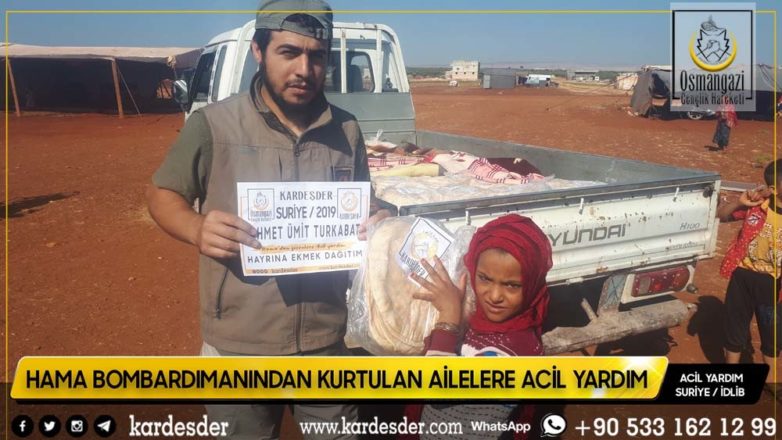 hama bombardimanindan kurtulan halka ekmek daĞitimimiz devam edİyor 21