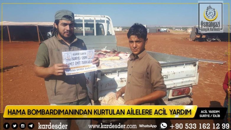 hama bombardimanindan kurtulan halka ekmek daĞitimimiz devam edİyor 22