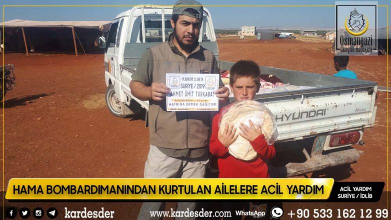 hama bombardimanindan kurtulan halka ekmek daĞitimimiz devam edİyor 32