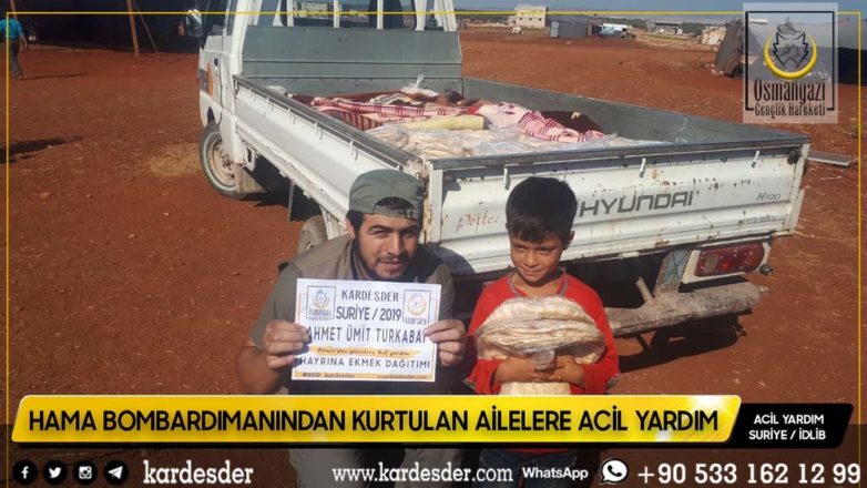 hama bombardimanindan kurtulan halka ekmek daĞitimimiz devam edİyor 33