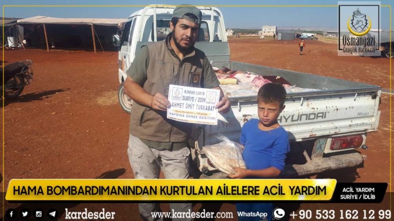 hama bombardimanindan kurtulan halka ekmek daĞitimimiz devam edİyor 34