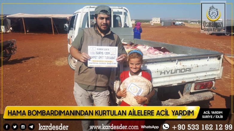 hama bombardimanindan kurtulan halka ekmek daĞitimimiz devam edİyor 35