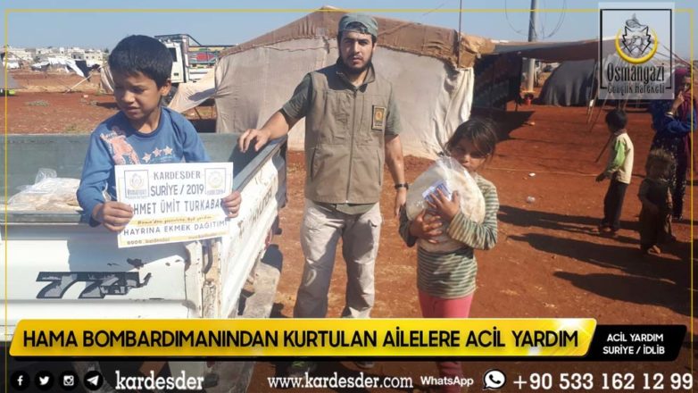 hama bombardimanindan kurtulan halka ekmek daĞitimimiz devam edİyor 38