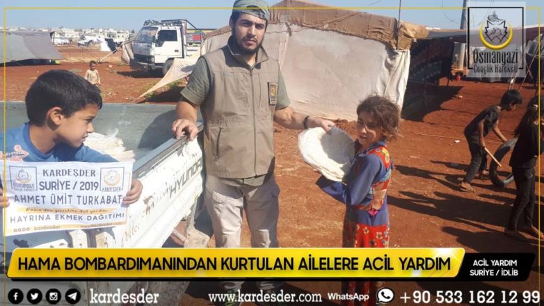 hama bombardimanindan kurtulan halka ekmek daĞitimimiz devam edİyor 42