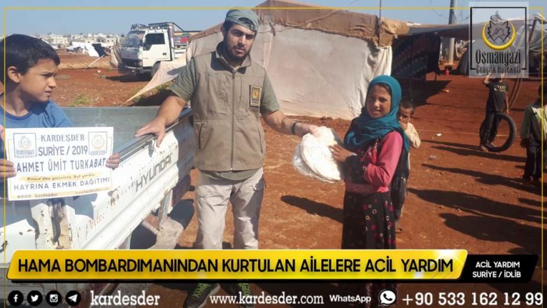 hama bombardimanindan kurtulan halka ekmek daĞitimimiz devam edİyor 43