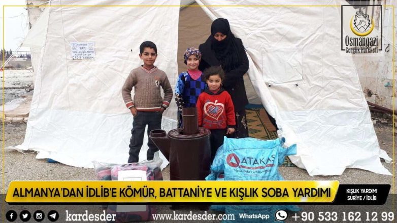 almanyadan İdlİbe kÖmÜr battanİye ve kiŞlik soba yardimi 40